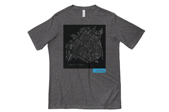 lightweight summertime DTLA block print t-shirt