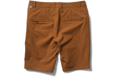back pocket configuration of the durable cotton trouser short in CA grizzly brown