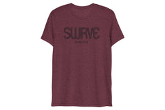 classic cotton/poly 1968 swrve logo t-shirt in crushed berry heather.