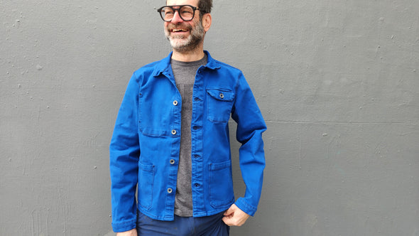 FRENCH BLUE overdye CORDURA® DENIM work jacket with 4-way stretch