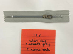 2 closed ends coil ZIPPERS