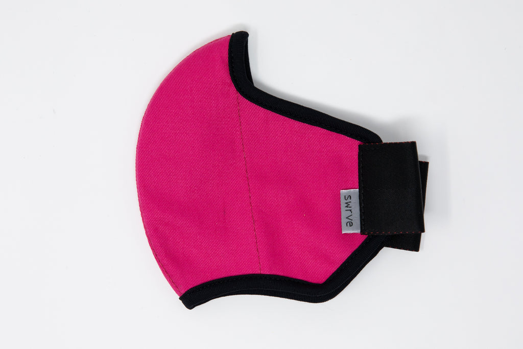 flat shot of the organic summer cotton mask in hibiscus