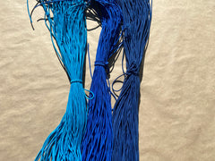 flat shot of our mask color cords in cyan, cobalt, and navy