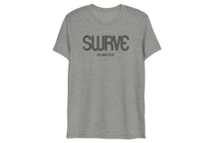 USA super soft tri-blend 1968 swrve logo t-shirt in heather grey.